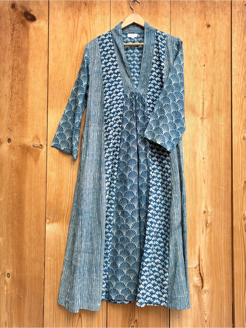 World Market Blue Print Lightweight Kimono Sz L/XL